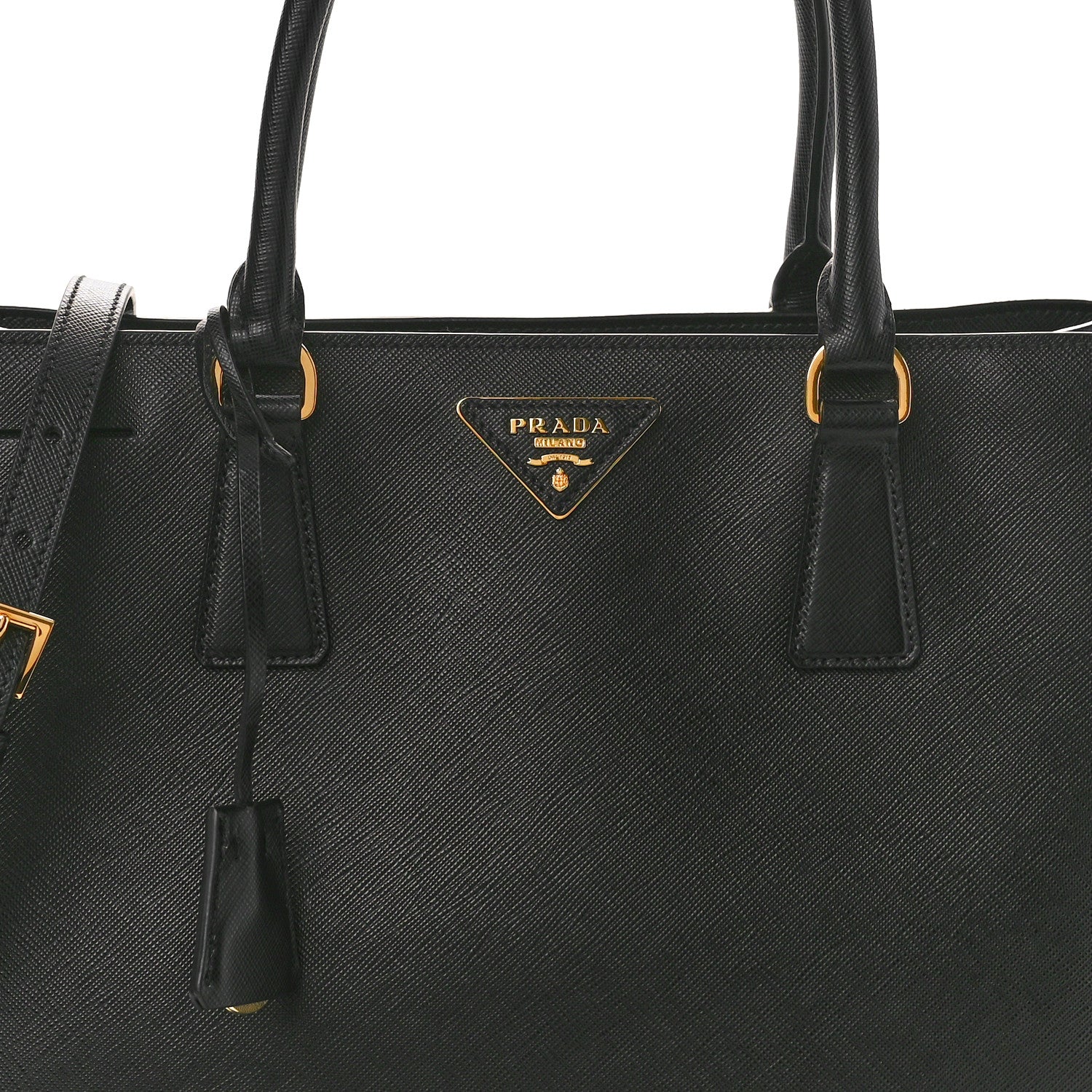 Prada Saffiano Lux Medium Tote Black 7 of 9