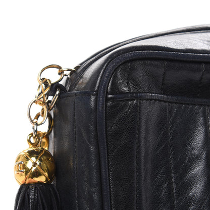 Chanel Lambskin Vertical Quilted Tassel Camera Case Black 16 of 18