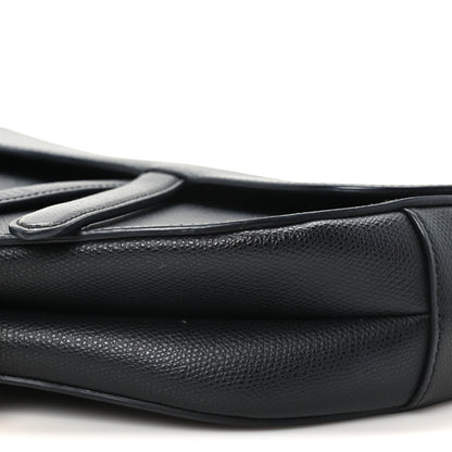 Christian Dior Grained Calfskin Saddle Bag Black 9 of 9