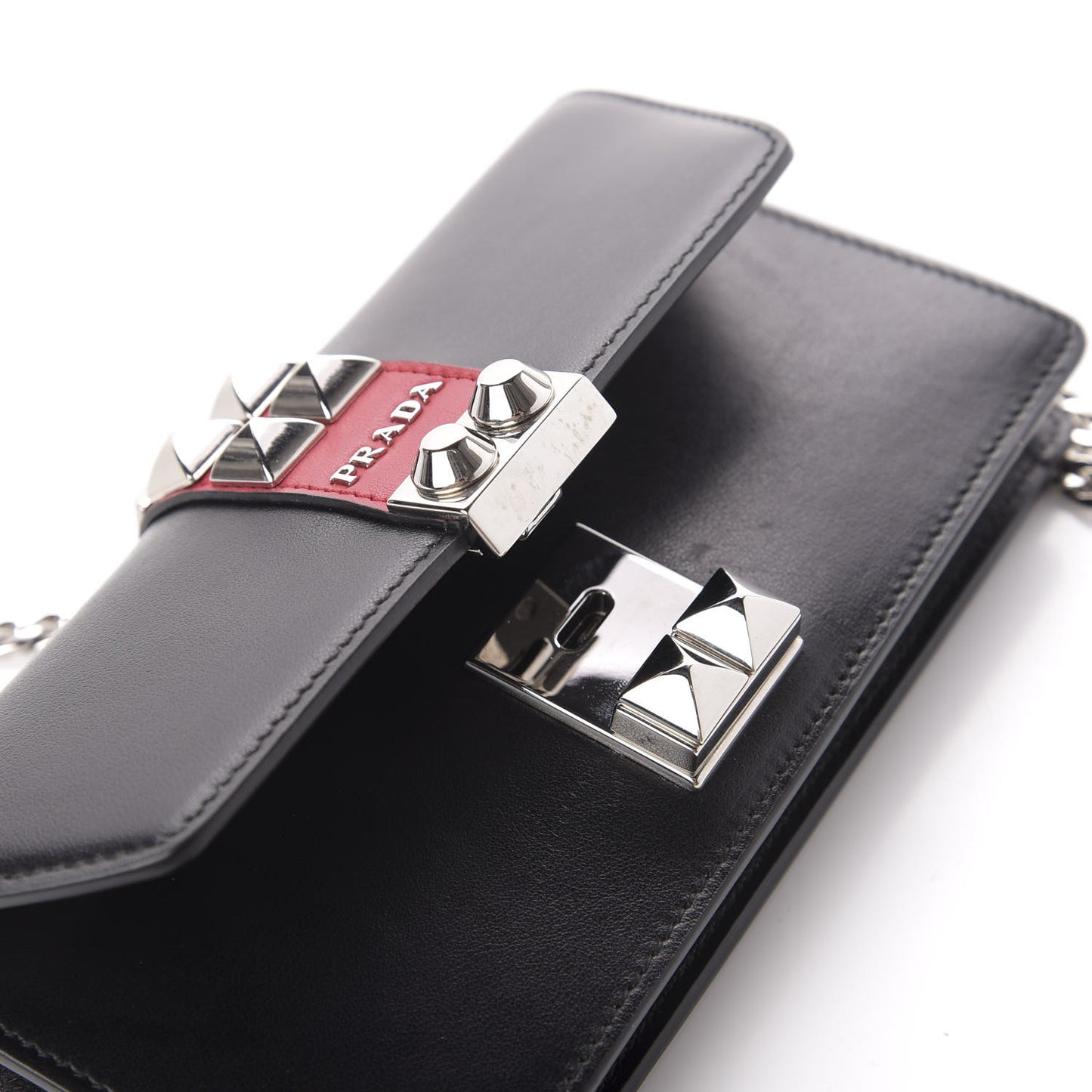 City Calfskin Studded Mini Elektra Crossbody Bag Black Fuoco