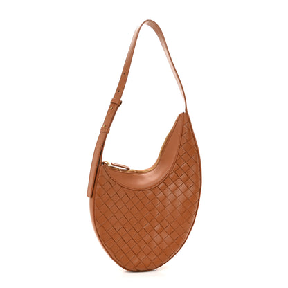 Bottega Veneta Nappa Intrecciato Small Drop Shoulder Bag Wood 1 of 10