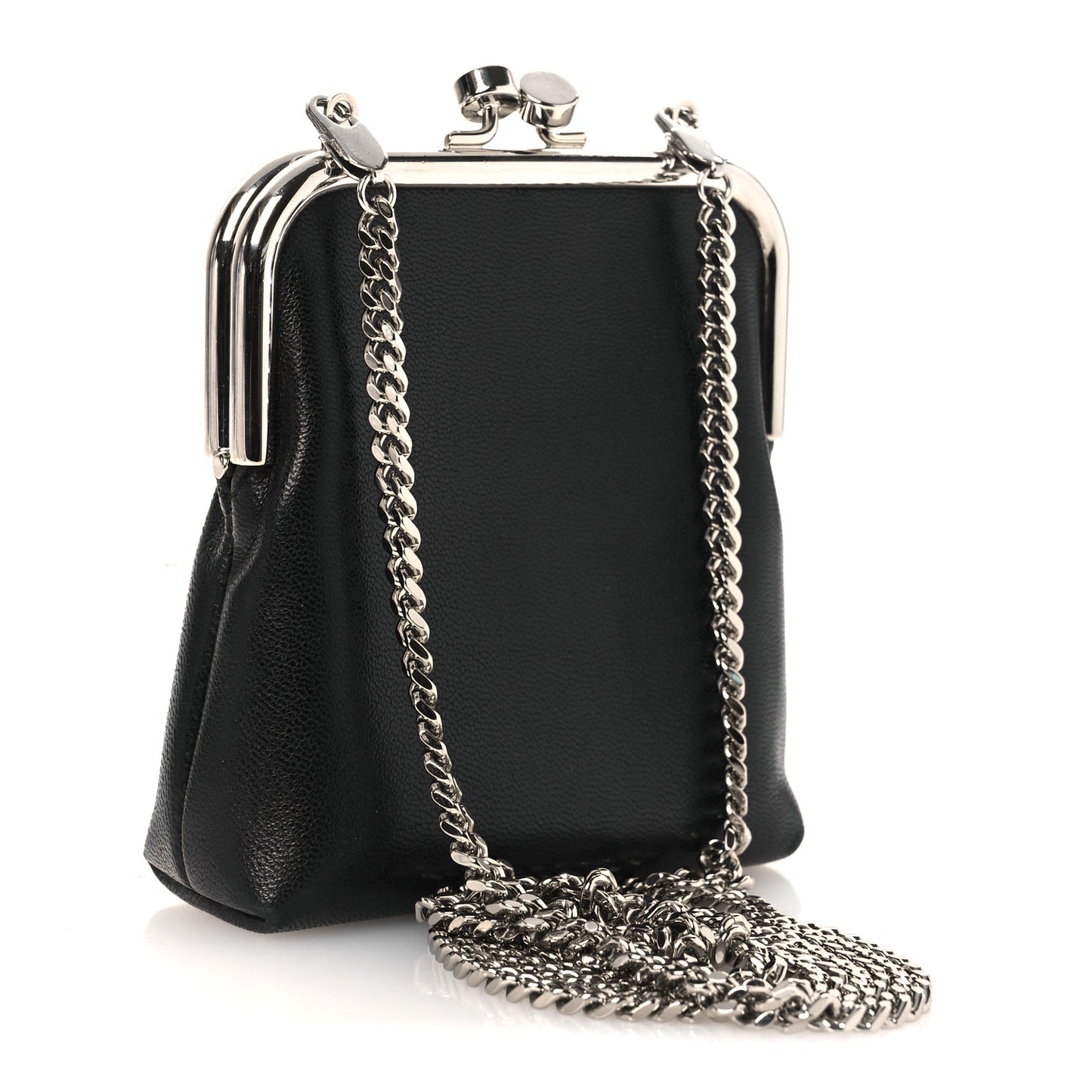 Lambskin Mini Sac Charniere Black
