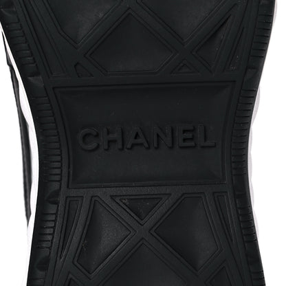 Chanel Velvet Calfskin Mixed Fibers CC Sneakers 36.5 Black 7 of 10