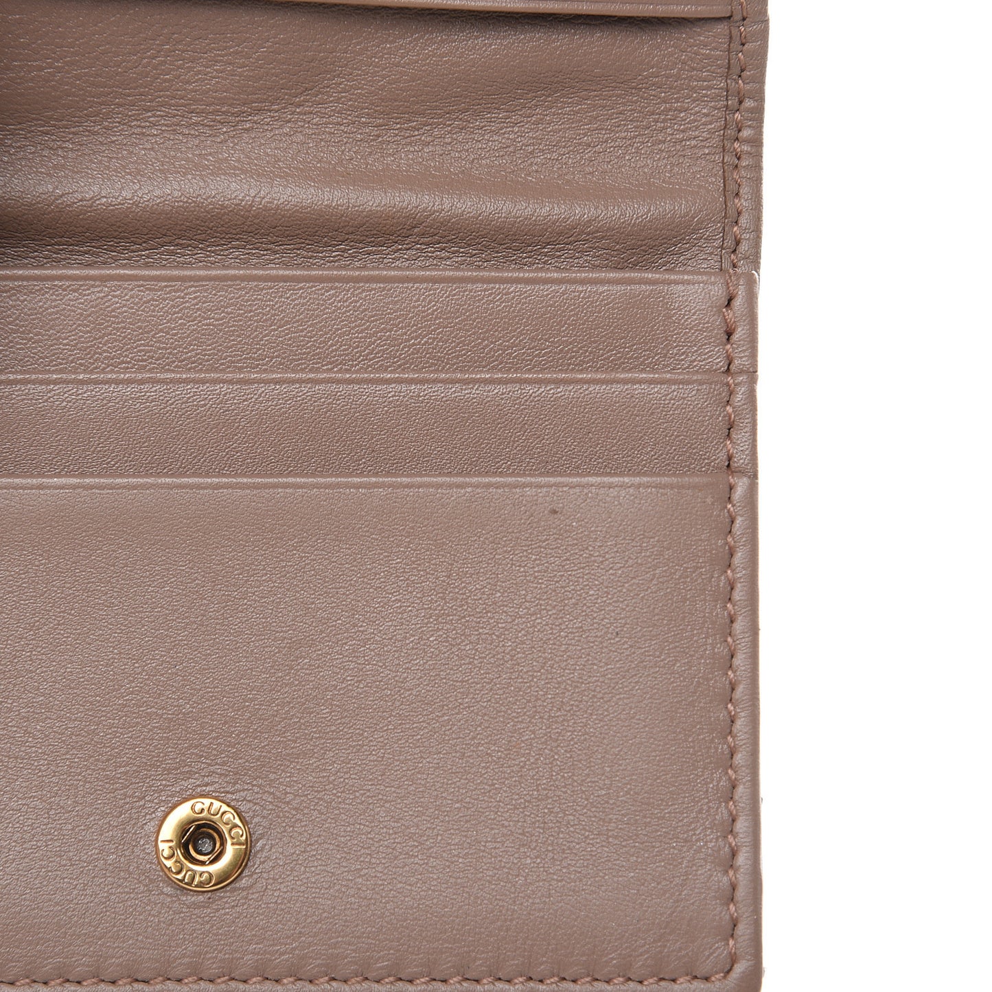 Calfskin Matelasse GG Marmont Card Case Porcelain Rose