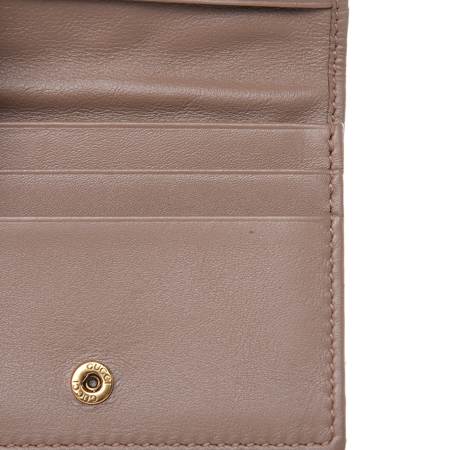 Gucci Calfskin Matelasse GG Marmont Card Case Porcelain Rose 10 of 11
