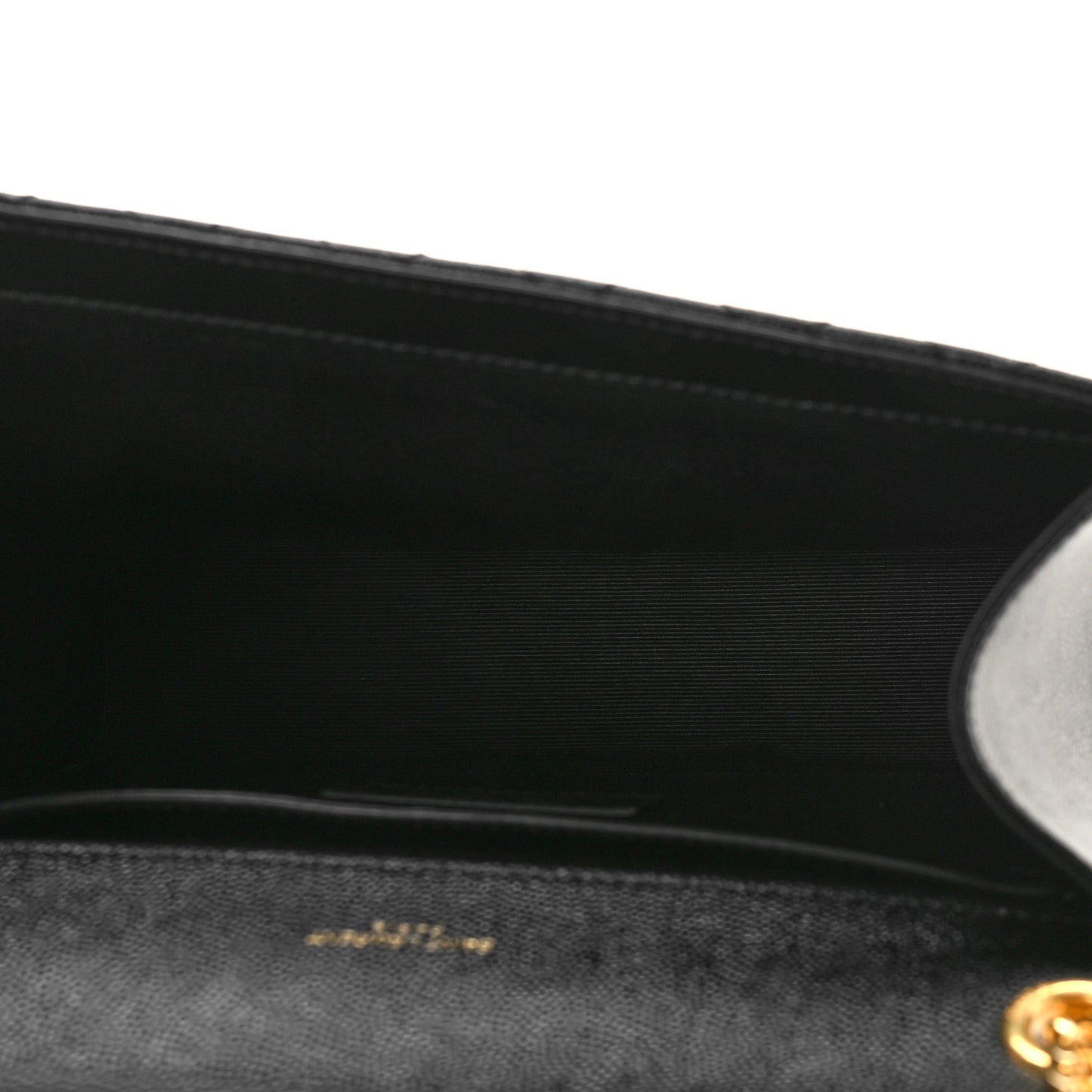 Grain De Poudre Textured Mixed Matelasse Triquilt Medium Monogram Satchel Black