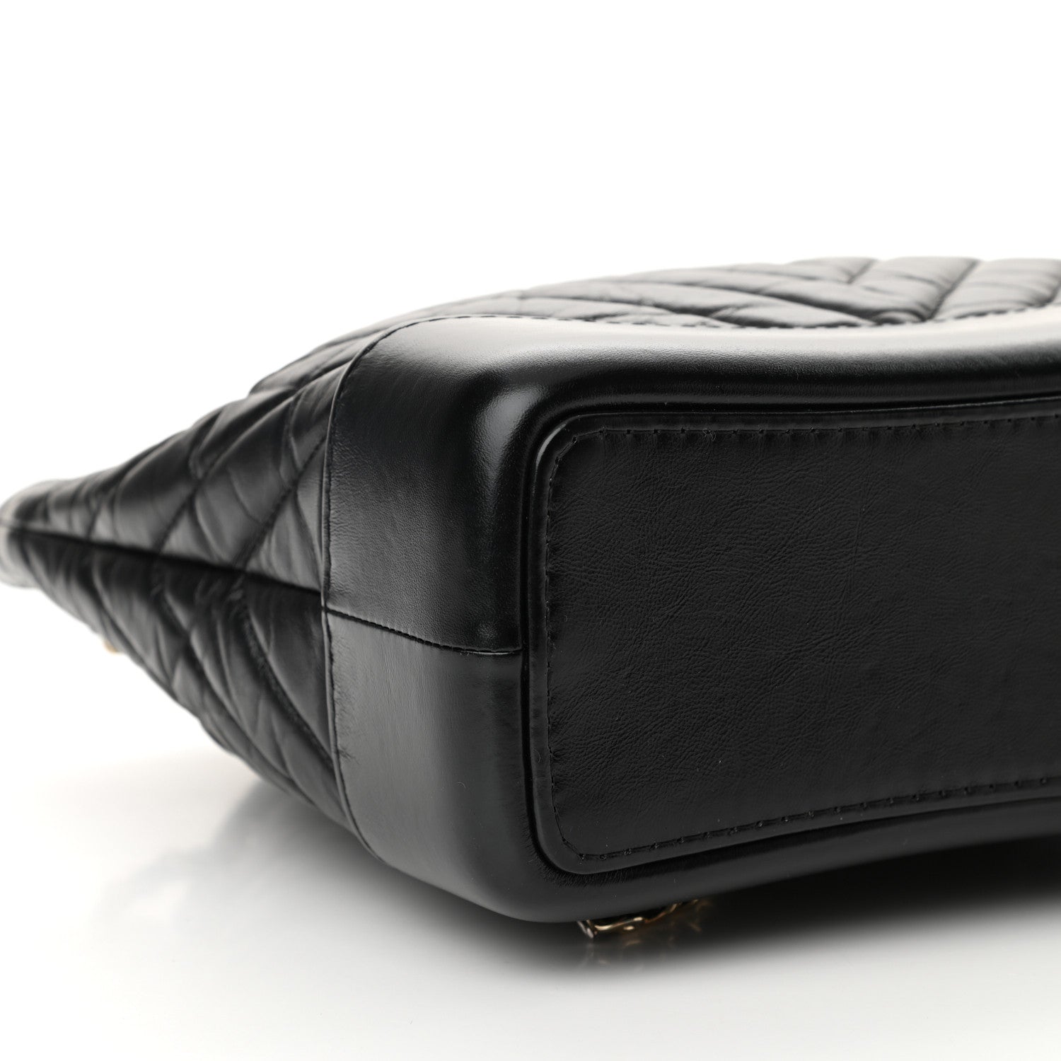 Chanel Aged Calfskin Chevron Quilted Small Gabrielle Backpack Black 10 of 12