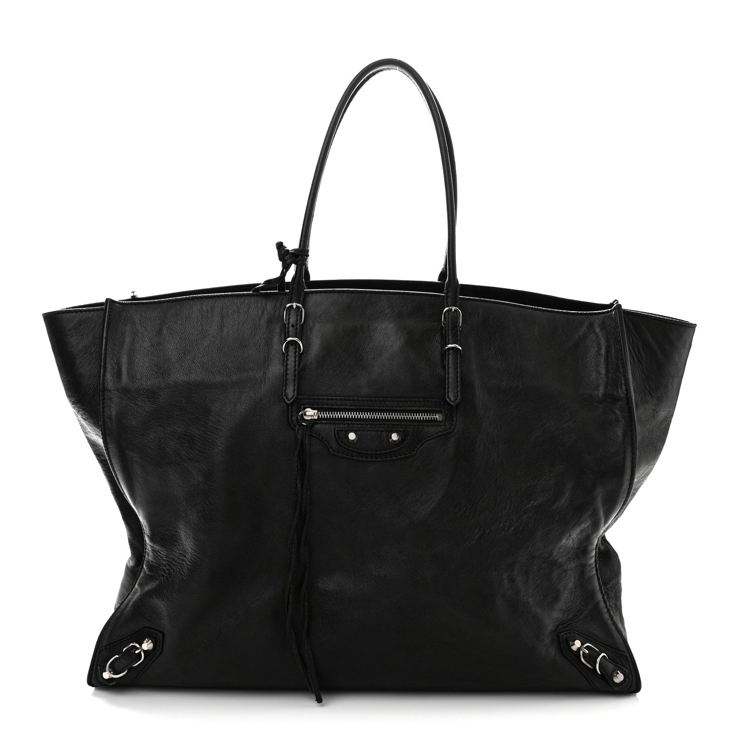 Balenciaga Supple Calfskin Papier A4 Zip Around Tote Black 1 of 14