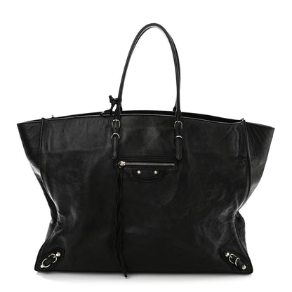 Balenciaga Supple Calfskin Papier A4 Zip Around Tote Black 1 of 14
