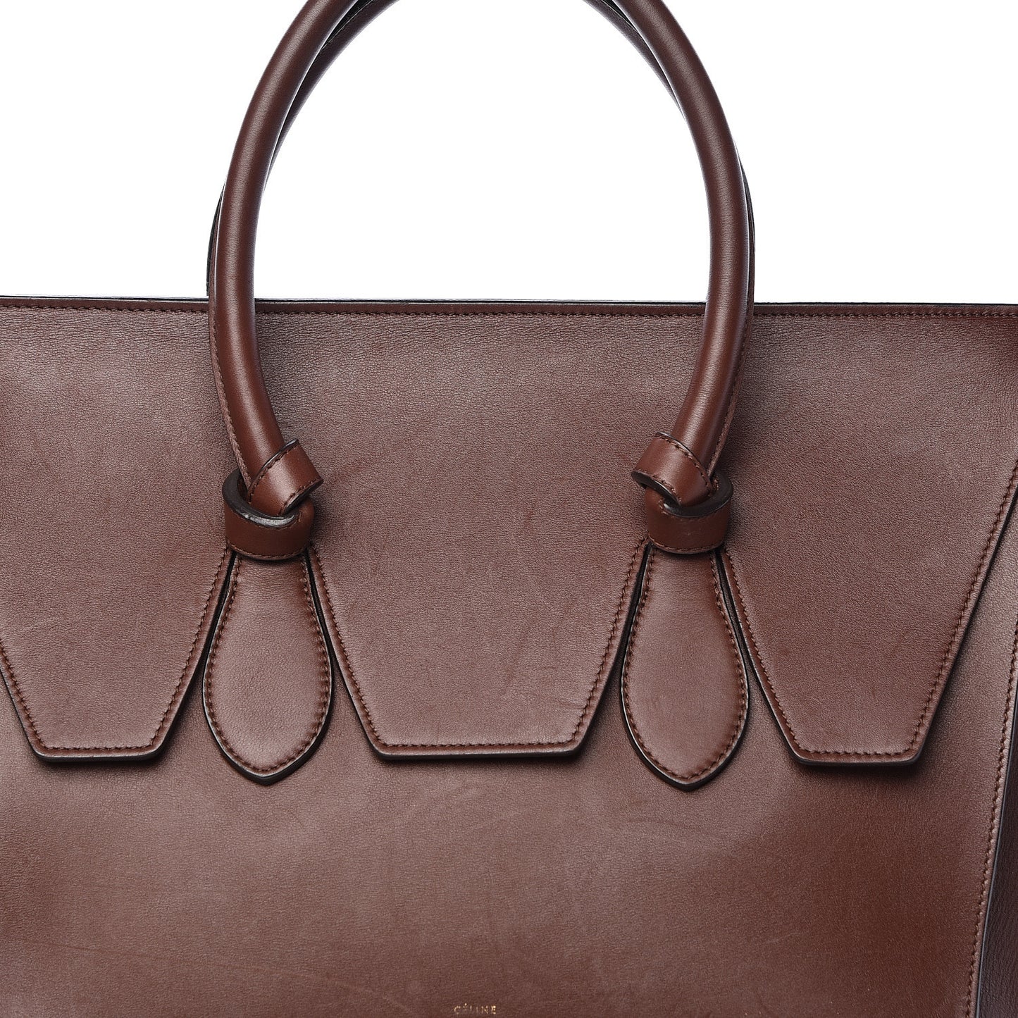Natural Calfskin Small Tie Knot Tote Acajou