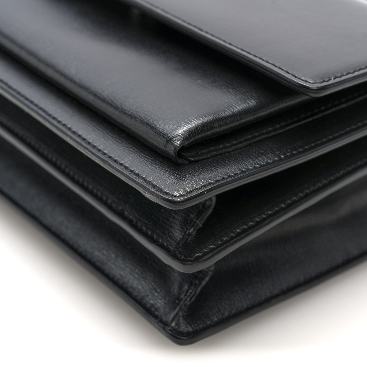 Saint Laurent Calfskin Medium Monogram Sunset Black 8 of 9