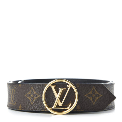Louis Vuitton Monogram Epi 35mm LV Circle Reversible Belt 95 38 Black 1 of 5