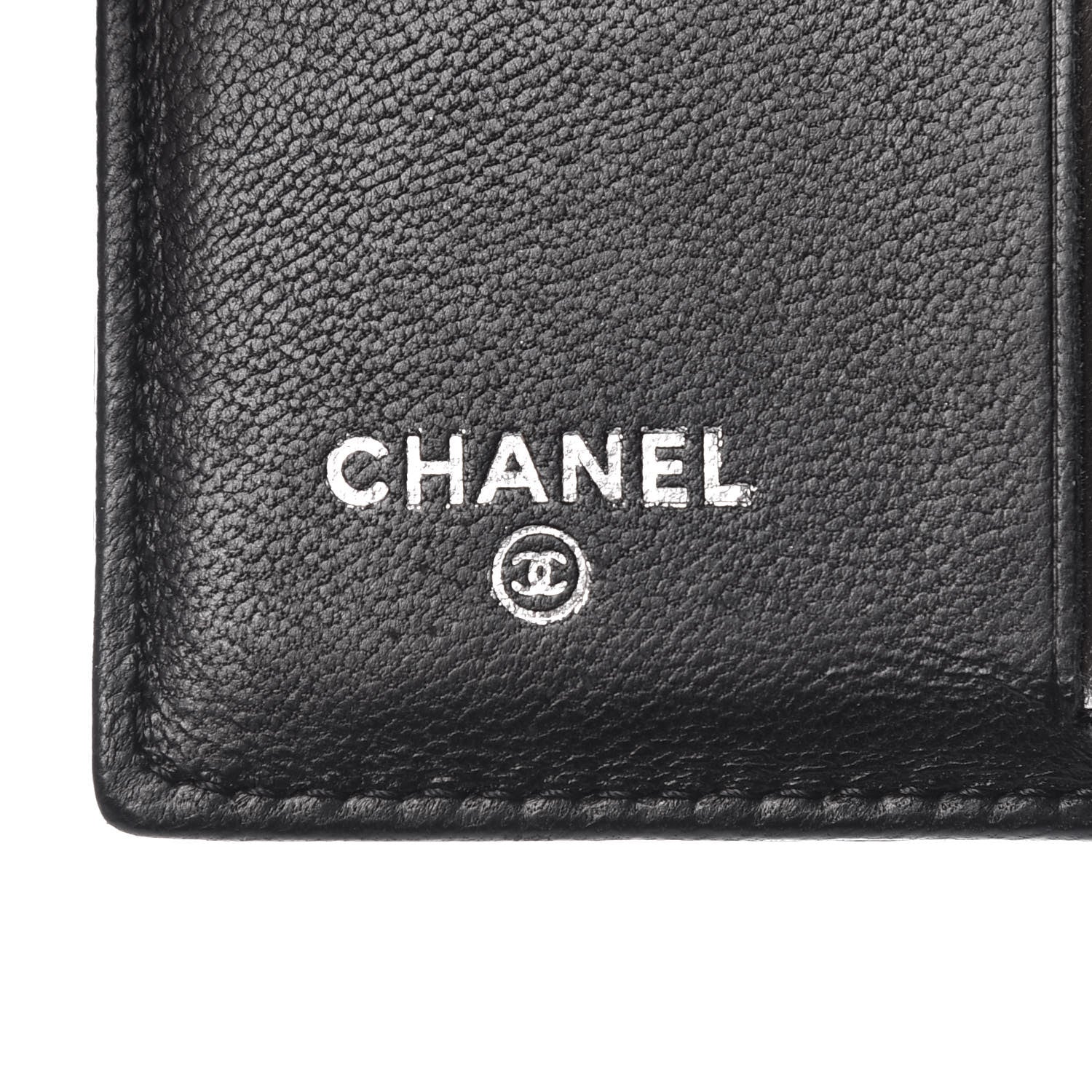 Chanel Lambskin Quilted Compact Boy Wallet Black 6 of 10