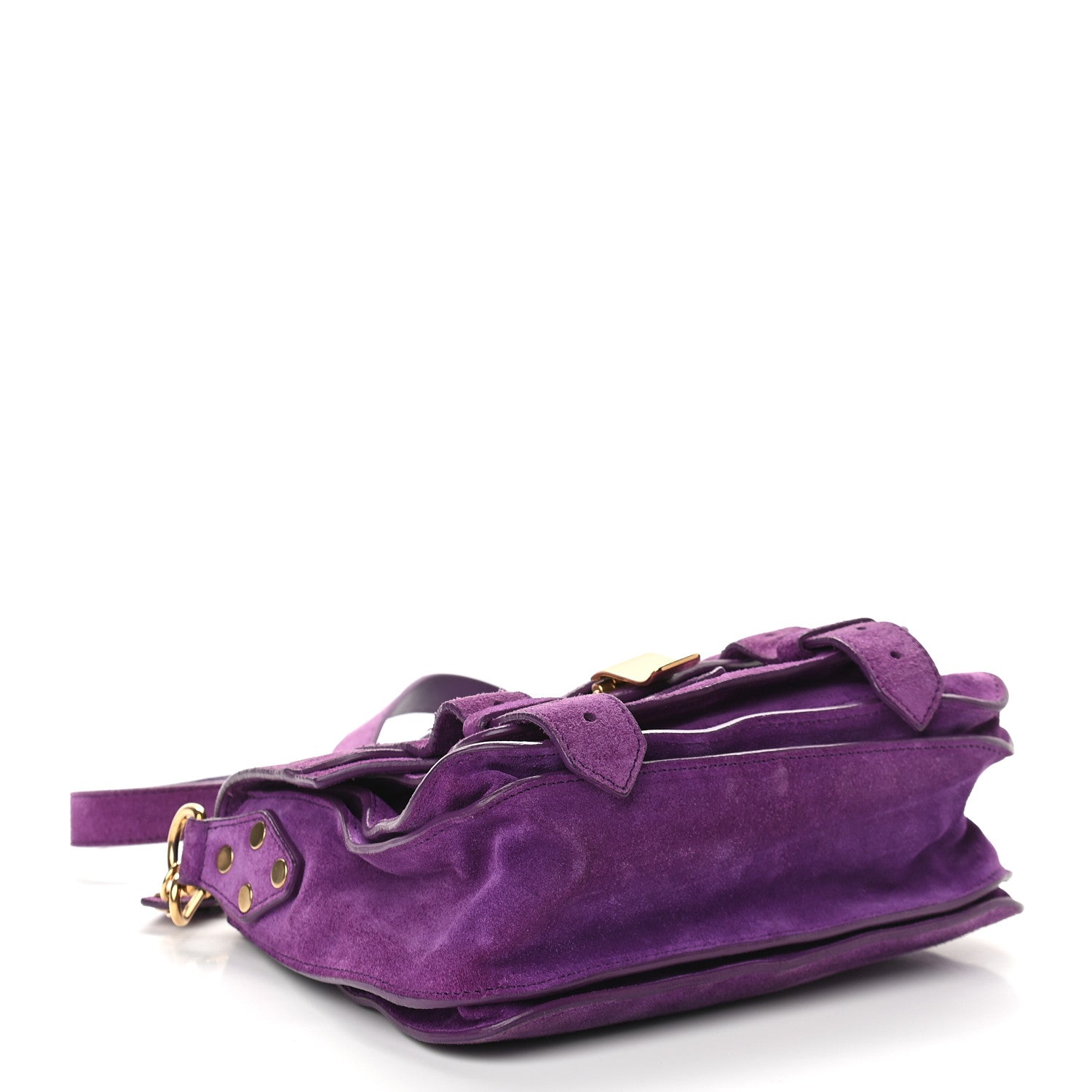 Proenza Schouler Suede PS1 Mini Pouch Messenger Bag Amethyst 3 of 8