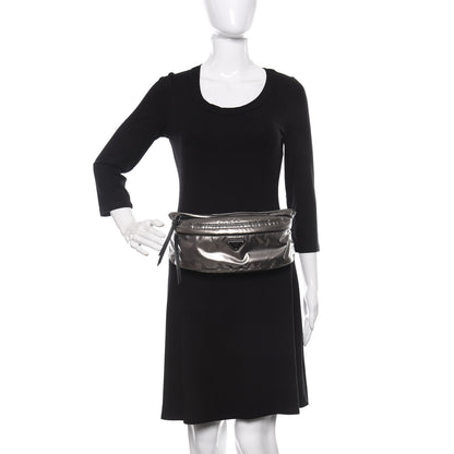Prada Metallic Tessuto Nylon Metal Belt Bag Ferro 2 of 11