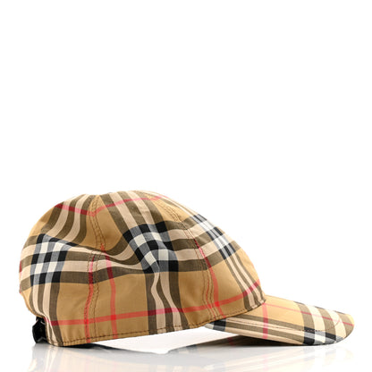 Burberry Technical Cotton Vintage Rainbow Check Giant Baseball Cap M/L Antique Yellow 5 of 11
