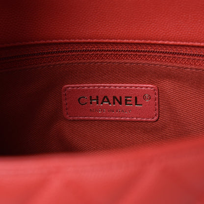 Chanel Caviar Quilted Small Coco Handle Flap Red 6 of 8