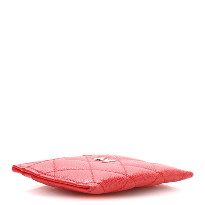 Chanel Caviar Quilted Card Holder Red 4 of 9