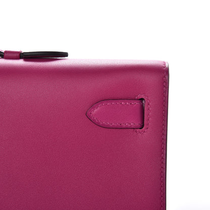 Hermes Swift Kelly Cut Clutch Pochette Rose Pourpre 15 of 22
