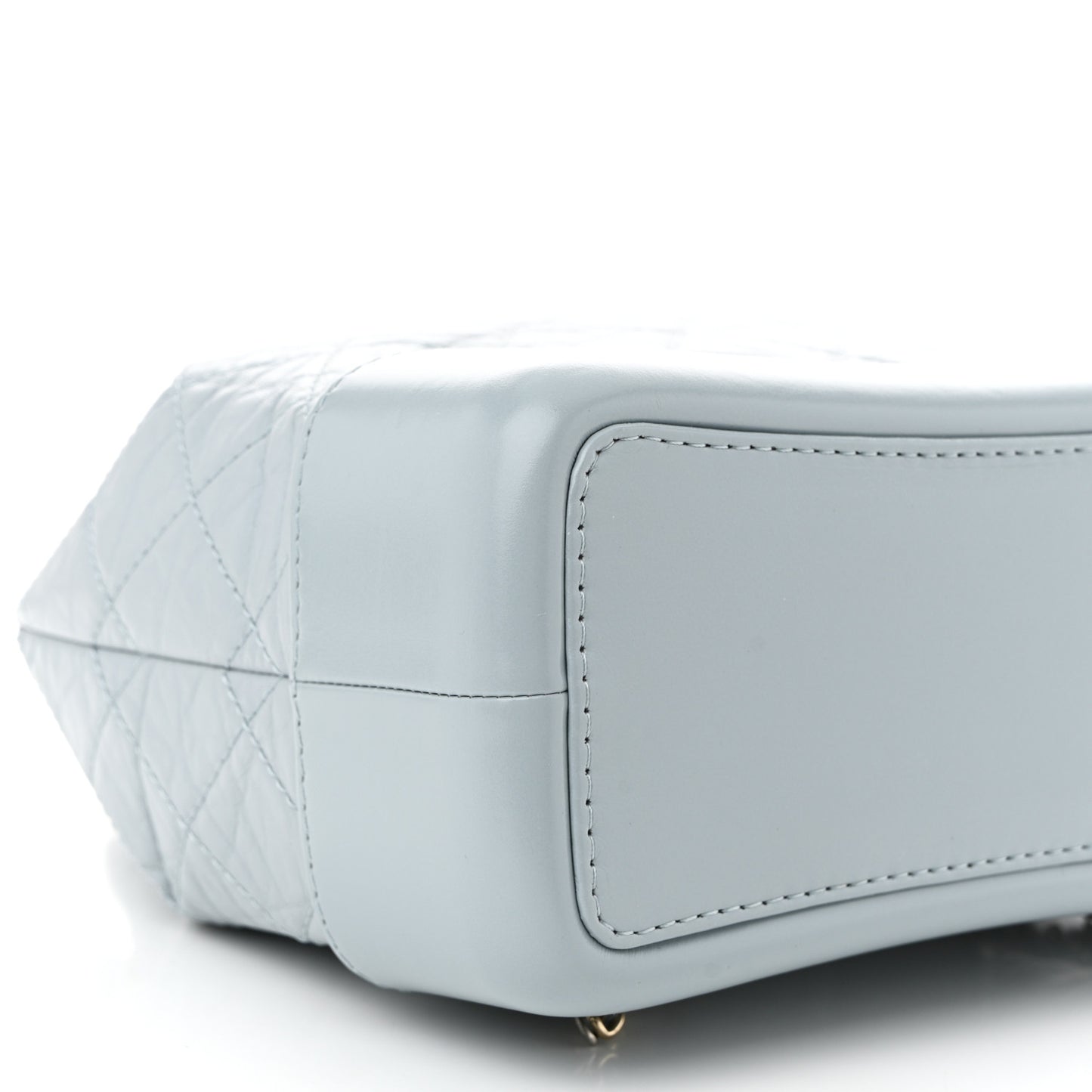 Aged Calfskin Quilted Small Gabrielle Backpack Light Blue
