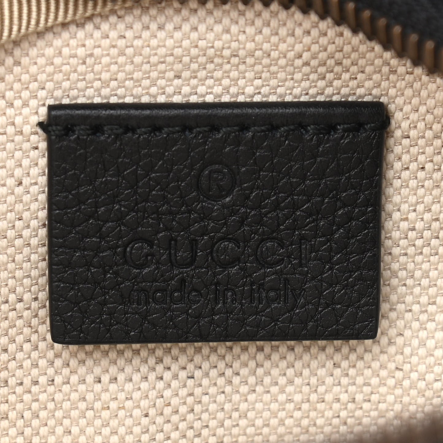 Grained Calfskin Small Logo Belt Bag Black