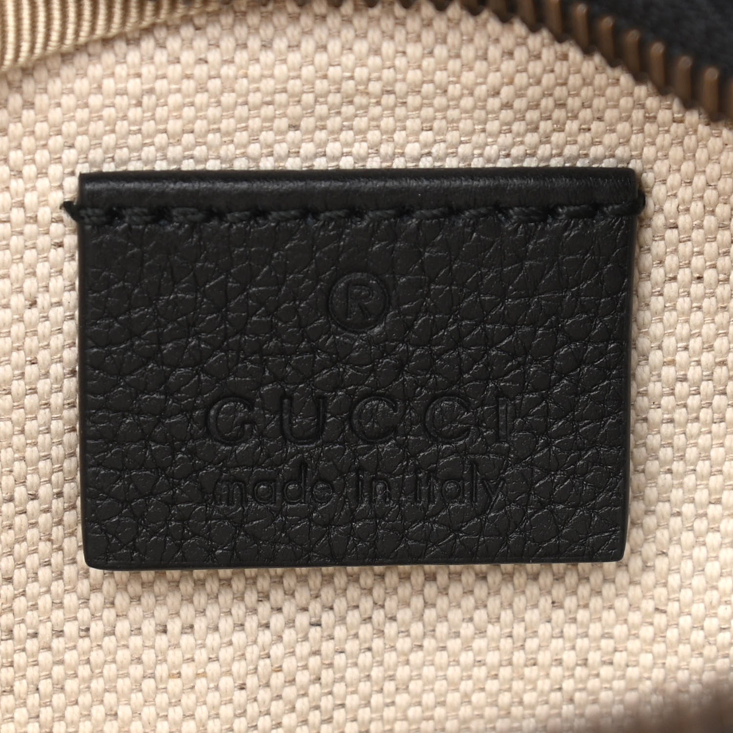 Gucci Grained Calfskin Small Logo Belt Bag Black 6 of 10