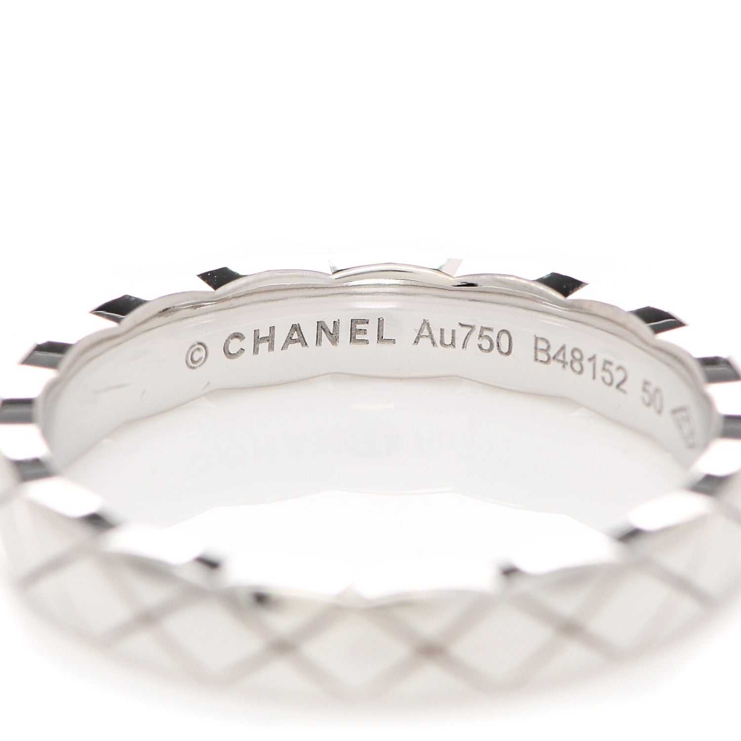 Chanel 18K White Gold Mini Coco Crush Ring 50 5.25 4 of 6