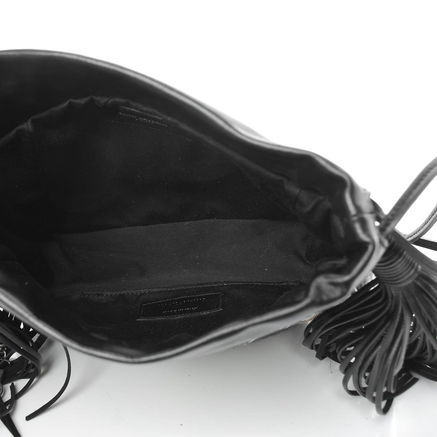 Jacquard Leather Small Fringed Sunset Helena Bucket Bag