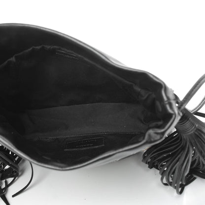Saint Laurent Jacquard Leather Small Fringed Sunset Helena Bucket Bag 5 of 7