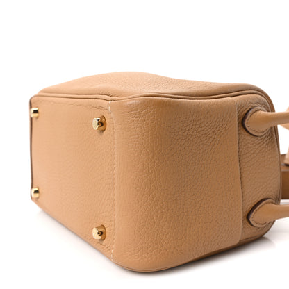 Hermes Taurillon Clemence Mini Lindy 20 Biscuit 9 of 9