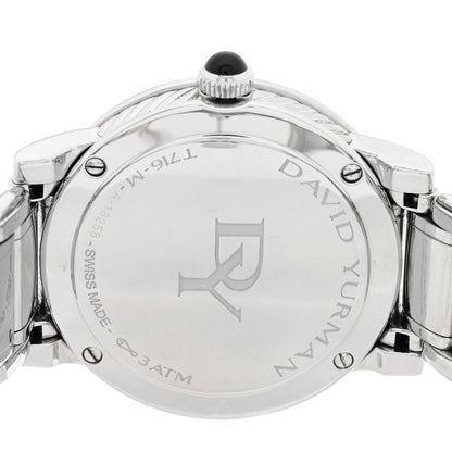 David Yurman Stainless Steel Diamond Bezel Black Mother of Pearl 38mm Classic Quartz Watch 4 of 4