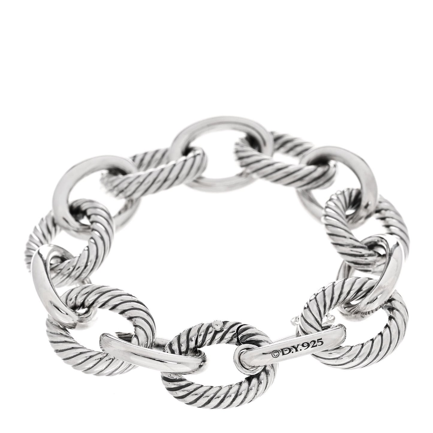 Sterling Silver 17mm Extra Large Oval Link Bracelet