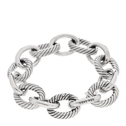David Yurman Sterling Silver 17mm Extra Large Oval Link Bracelet 2 of 3