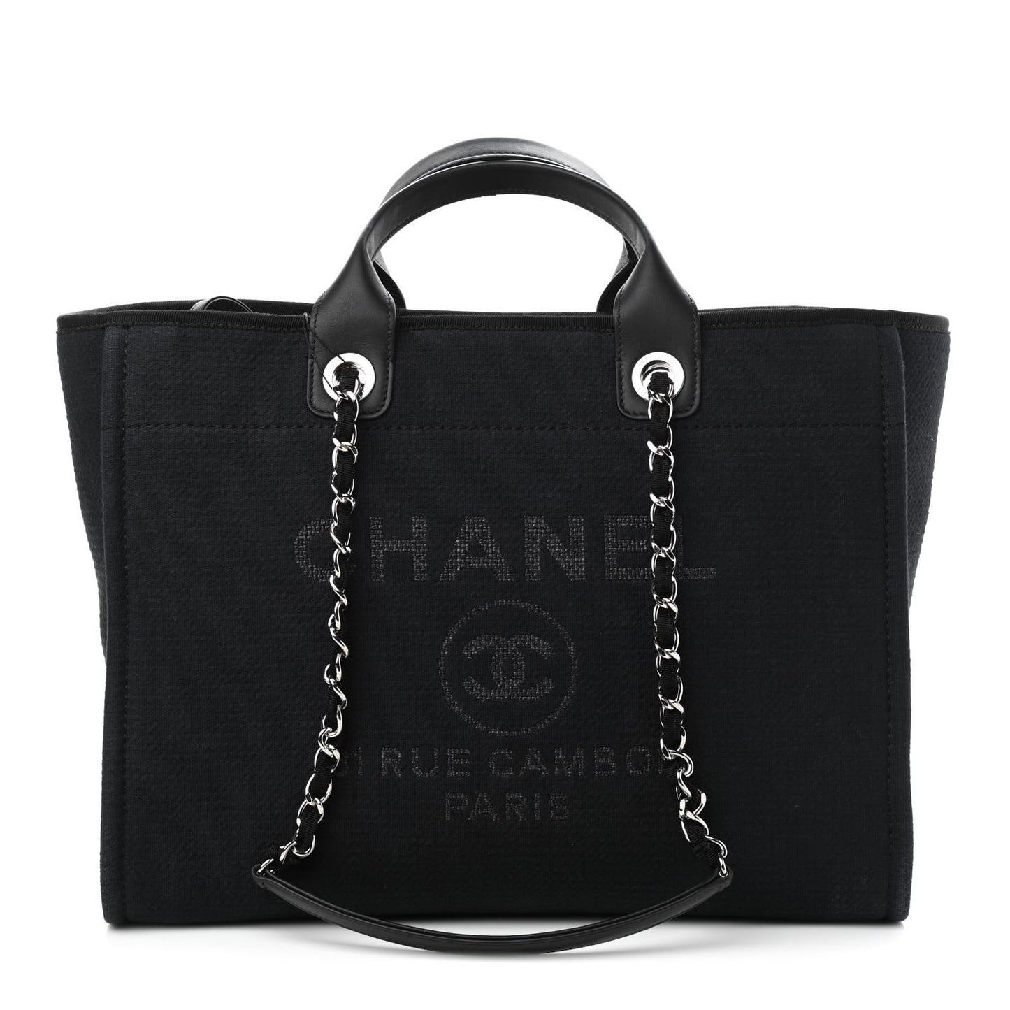 Mixed Fibers Medium Deauville Tote Black