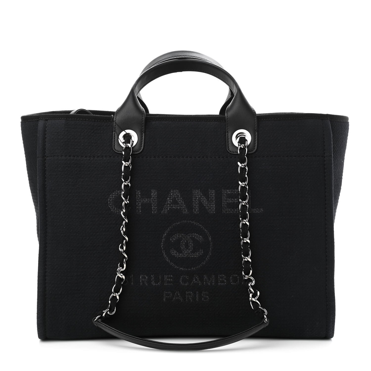 Chanel Mixed Fibers Medium Deauville Tote Black 3 of 11