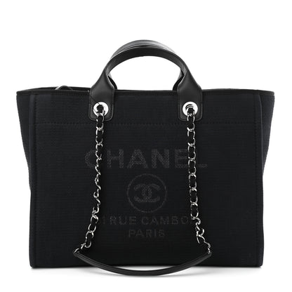 Chanel Mixed Fibers Medium Deauville Tote Black 3 of 11
