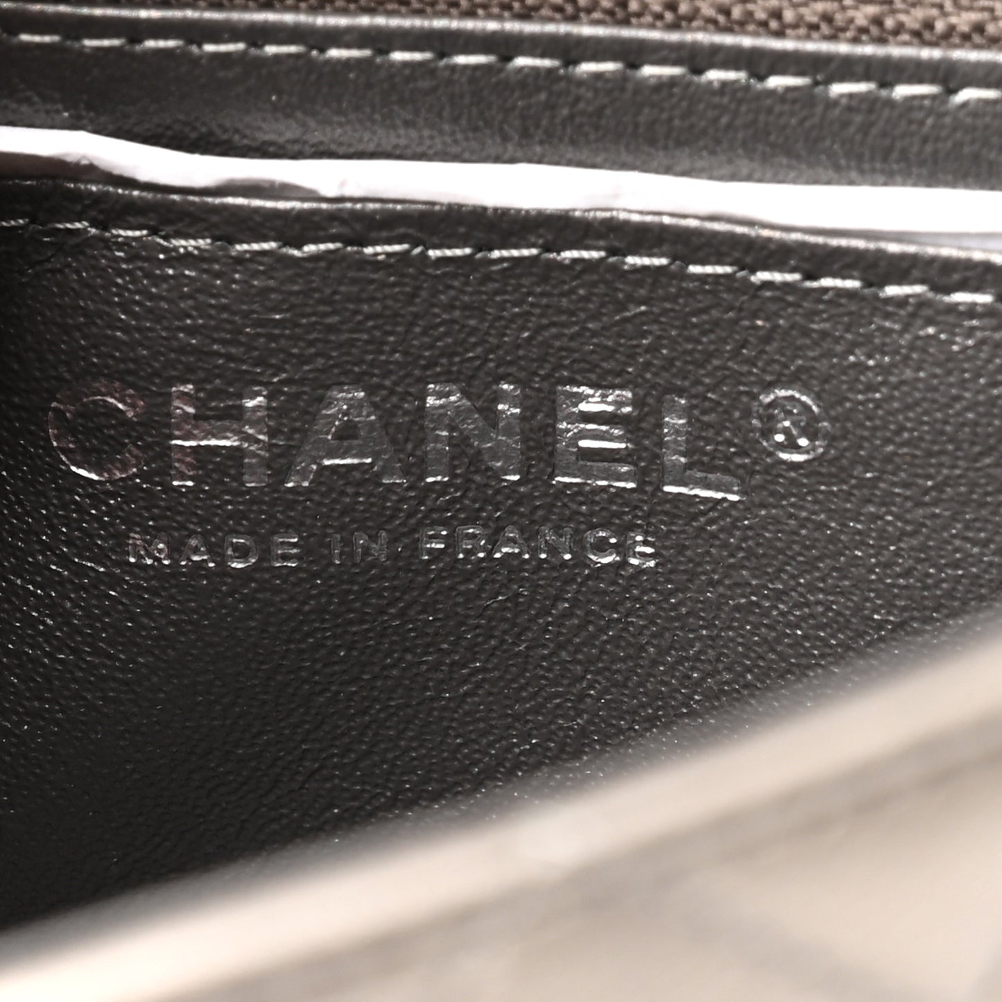Metallic Calfskin Quilted Mini Rectangular Flap Ruthenium