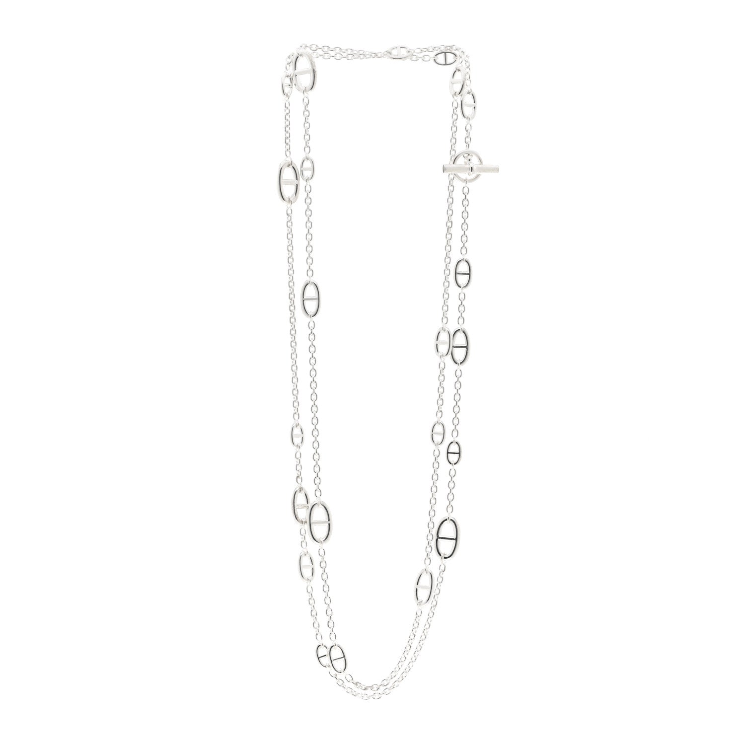 Hermes Sterling Silver Farandole Necklace 160 3 of 6