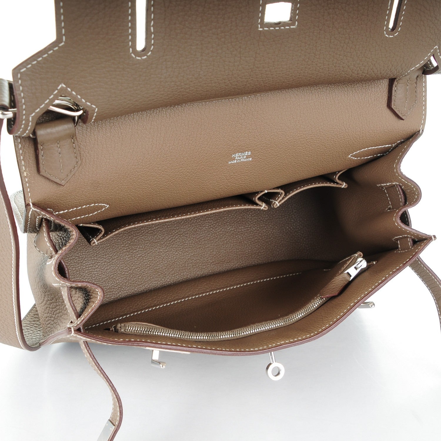 Hermes Taurillon Clemence Jypsiere 28 Etoupe 5 of 8