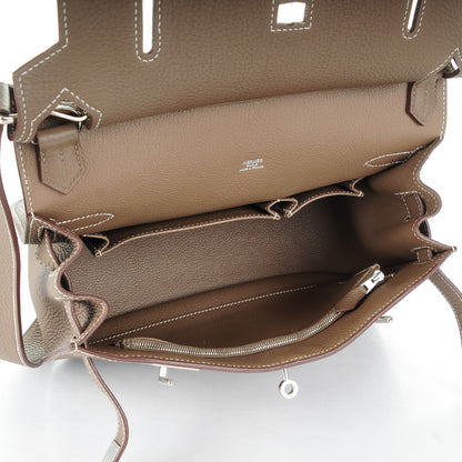 Hermes Taurillon Clemence Jypsiere 28 Etoupe 5 of 8