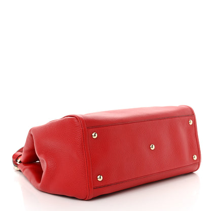 Gucci Pebbled Calfskin Medium Soho Shoulder Bag Tabasco Red 4 of 11