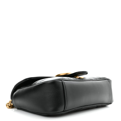 Gucci Calfskin Matelasse Mini GG Marmont Shoulder Bag Black 4 of 11