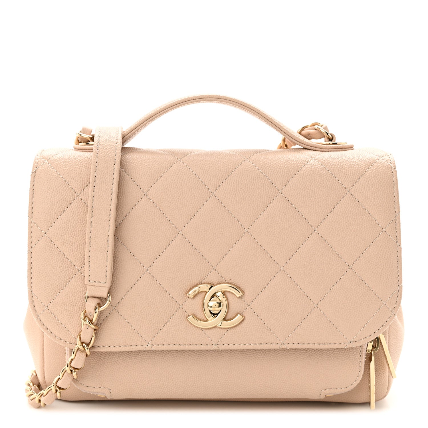 Chanel Caviar Quilted Medium Business Affinity Flap Beige 1 of 11