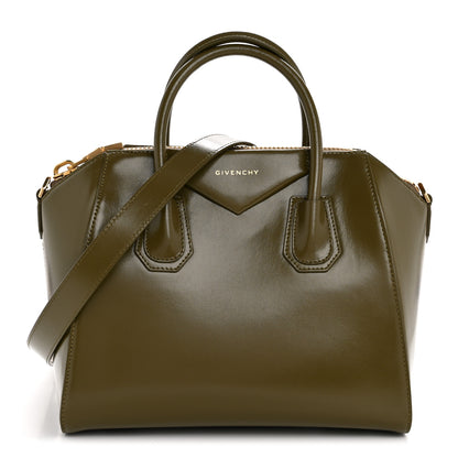 Givenchy Shiny Lord Calfskin Small Antigona Dark Khaki 1 of 11