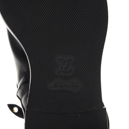 Louis Vuitton Calfskin Valley Flat Ankle Boots 37.5 Black 7 of 8