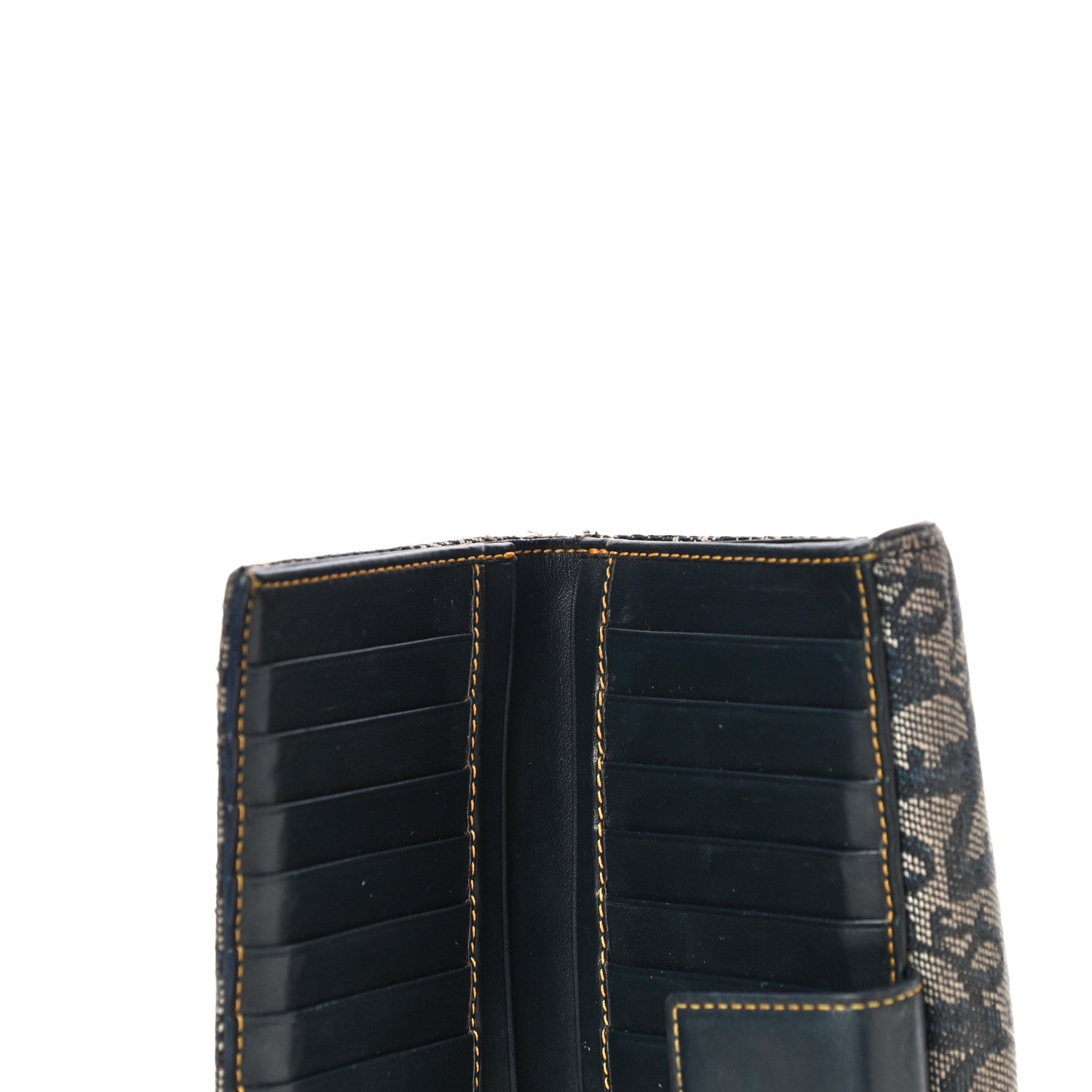 Christian Dior Monogram Saddle Wallet Navy 10 of 13