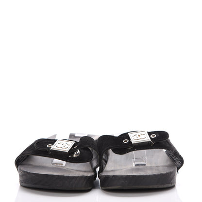 Chanel Suede CC Buckle Clogs 40 Black 2 of 11