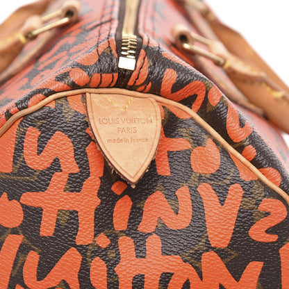 Louis Vuitton Monogram Graffiti Speedy 30 Orange 7 of 16
