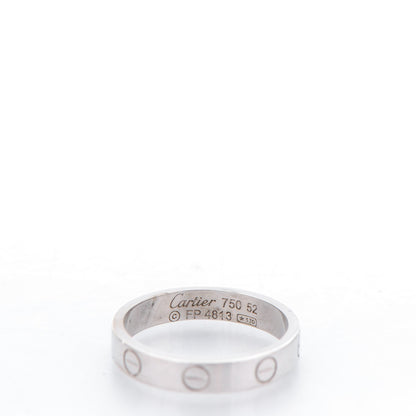 Cartier 18K White Gold 4mm LOVE Wedding Band Ring 52 6 3 of 4