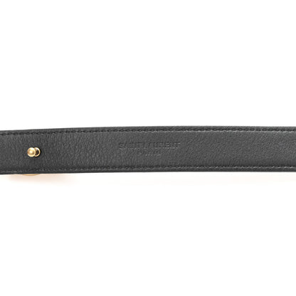 Saint Laurent Smooth Calfskin Maillon Belt 80 32 Black 3 of 5